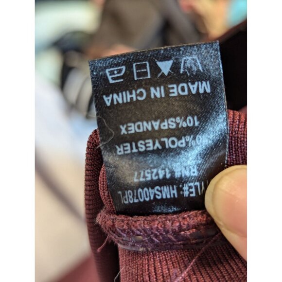 Haute Monde 2XL Burgundy Bandage Skirt Pencil Stretchy - Picture 7 of 7